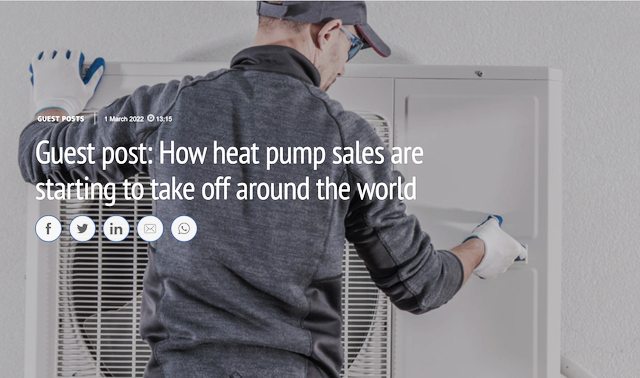 熱泵在世界各地的銷售是如何開始起飛的